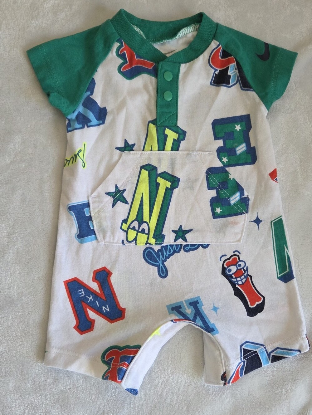 Cute Nike Newborn Letter Print Romper